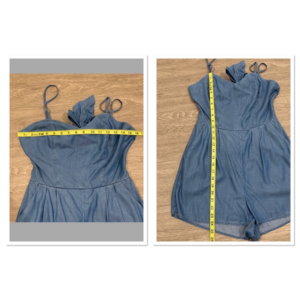 Lovers + Friends Gardenia Ocean Tencel Romper M - Picture 8 of 8